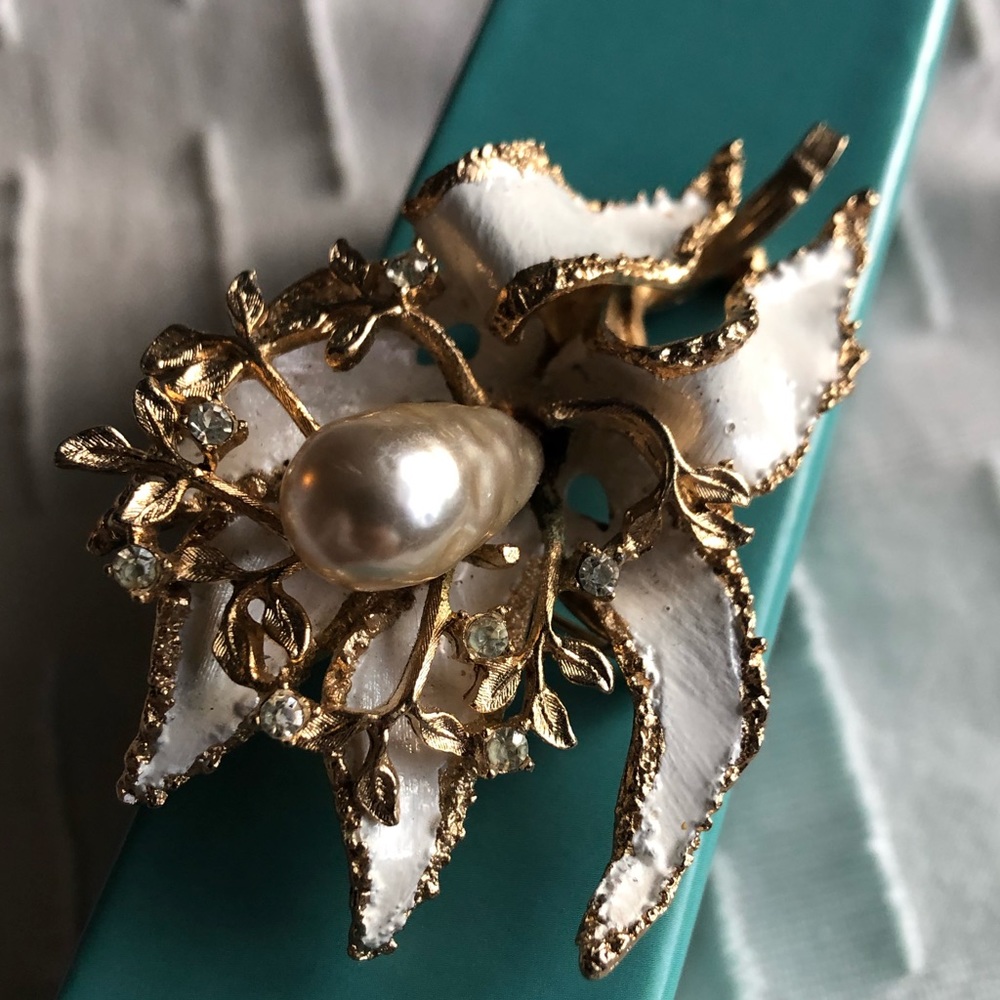 Vintage Coro Goldtone and Enamel Pin